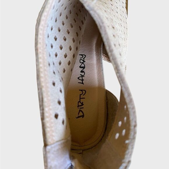 Dirty Laundry Tessa Peep Toe Booties Women's Size 8.5/39 Split Suede Tan/Beige - Picture 11 of 14
